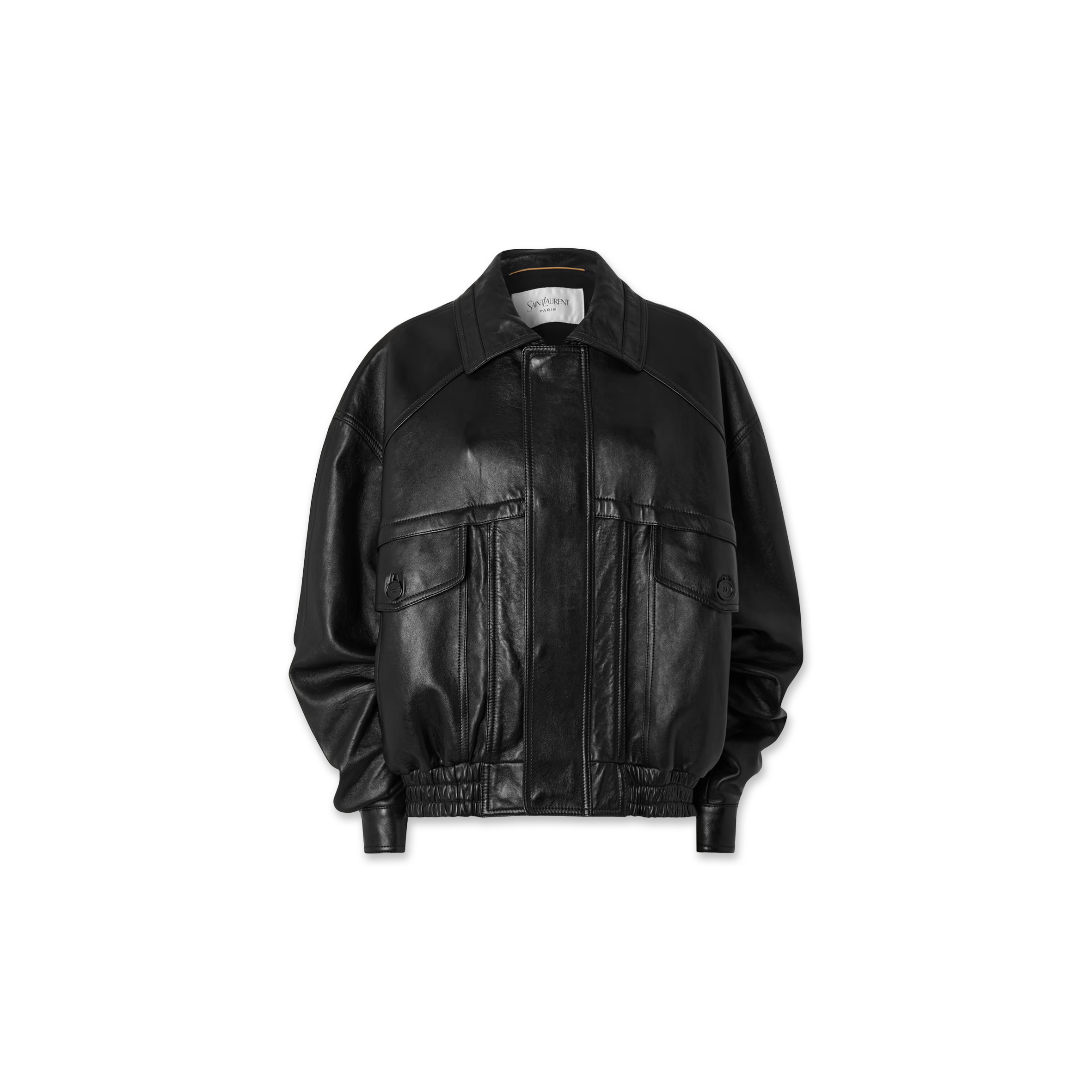 YSL LEATHER JACKET IN BLACK